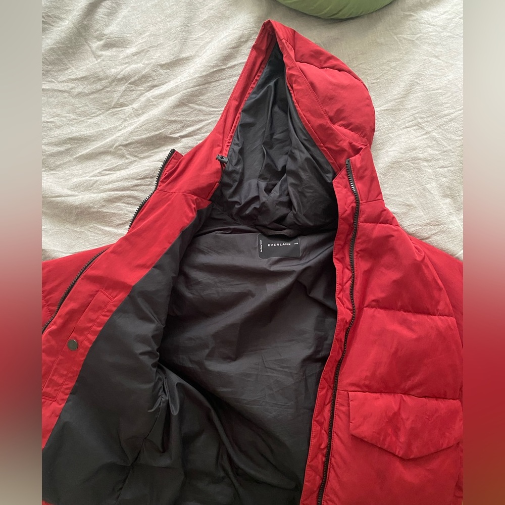 Red Everlane puffer, XXS